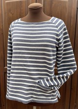 Seasalt Little Grebe Smock   Striped Top Sz 10 Organic Cotton Nautical Sailor  