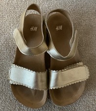 H and M H&M Girls Gold Sandals