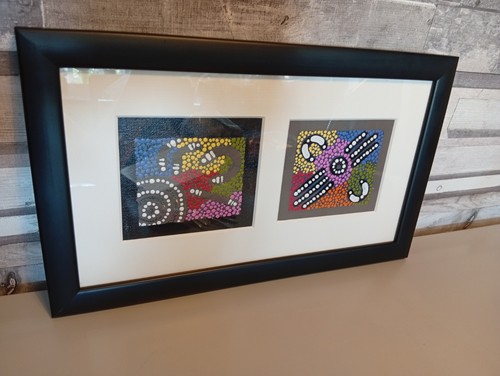 Framed australian aboriginal - framed,