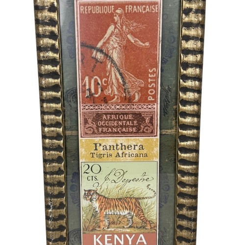 Vintage tiger stamp collage - vintage,