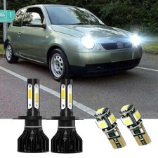For VW Lupo 6X1 6E1 - 4X White Xenon HID High/Low/Side LED Headlight Bulb Set