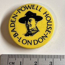 Vintage Collectible pin badge Baden Powell House London Boy Scouts Founder