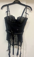 Agent Provocateur Love  Corset/Basque in black lace  32C