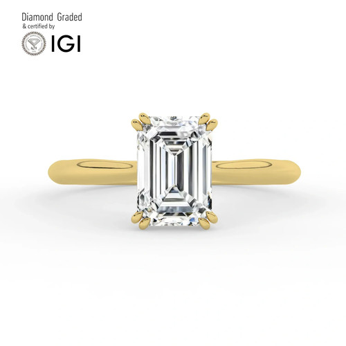 Emerald diamond engagement - emerald,