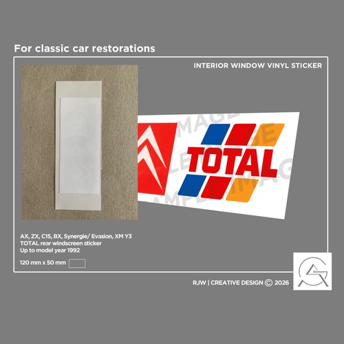 Total citroen rear windscreen - total/citroen,