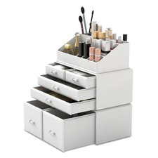 READAEER Makeup Cosmetic Organiser Storage Drawers Display Boxes Case with 6 Dra