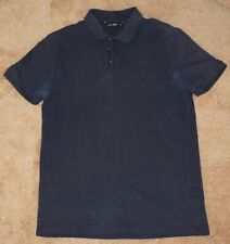Tesco F&F Men's Blue Short Sleeve Polo Shirt, Size Medium