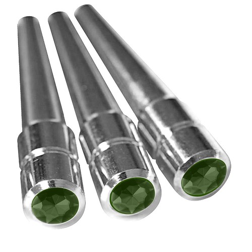 Green crystal chrome cribbage - crystal,