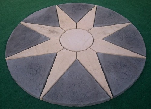 Paving sun star circle for