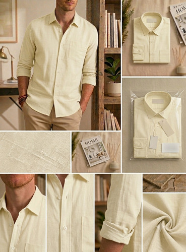 Mens pure linen shirt - mens,