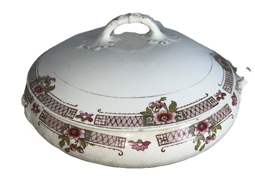Antique english floral soup - english,