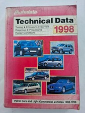 Autodata~Technical Data Manual~1998~Good Used Condition