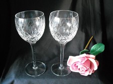 Pair pretty lead crystal - ,