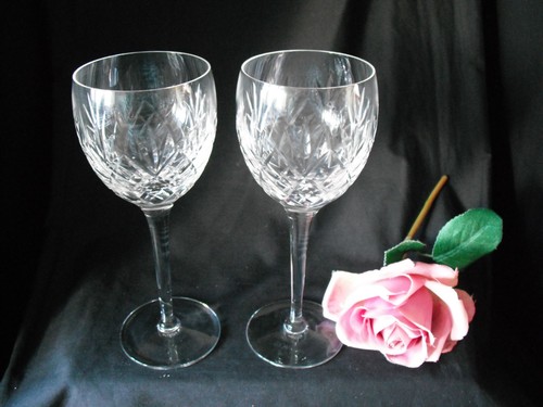 Pair pretty lead crystal - of,
