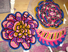 IKEA KARISMATISK Zandra Rhodes collection limited Edition Wool Rugs x 3