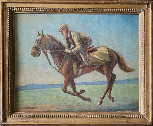 Race horse jockey - &,