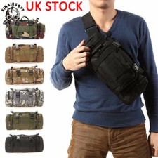 Outdoor Military Tactical 3L Camo Waist Pack Molle Camping Hiking Pouch Bag UK