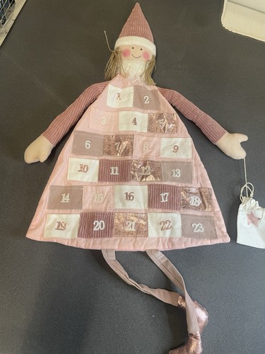 Pink fabric advent calendar - fabric,