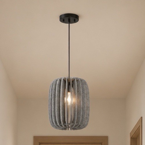 Felt pendant oval lampshade - pendant,