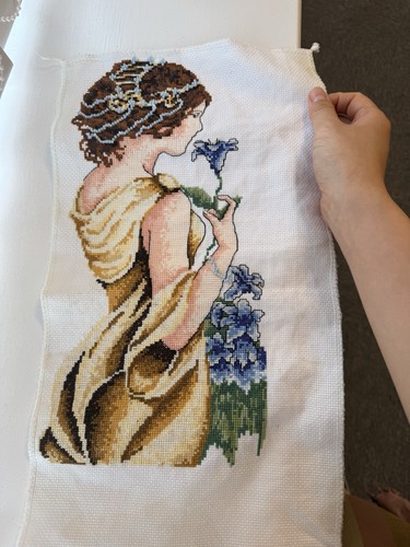 Finished cross stitch artwork - finished,