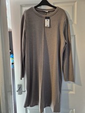 Matalan Papaya Women's Jumperl Dress Size 18 Grey Long Sleeve