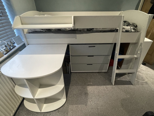 Stompa white mid sleeper bed - stompa,