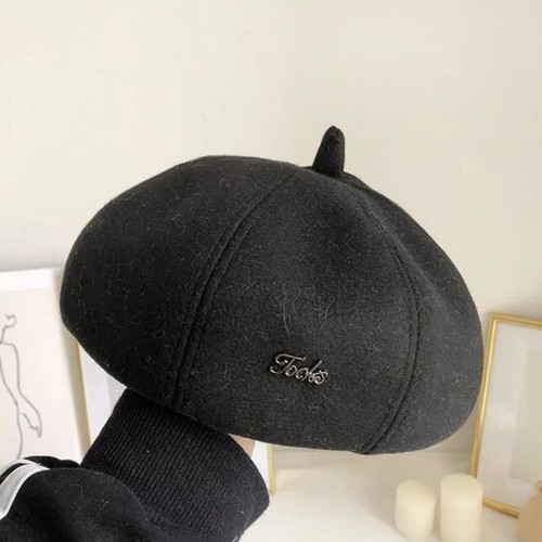 Warm winter berets hat retro - warm,