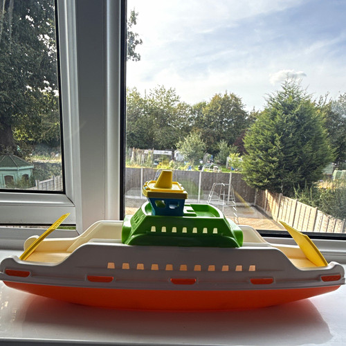 Plastic toy boat ferry playset - toy, boat/ferry