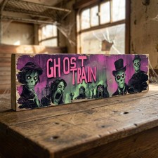 Ghost Train 40cm Sign Vintage