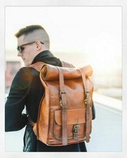 Leather Backpack Genuine Bag