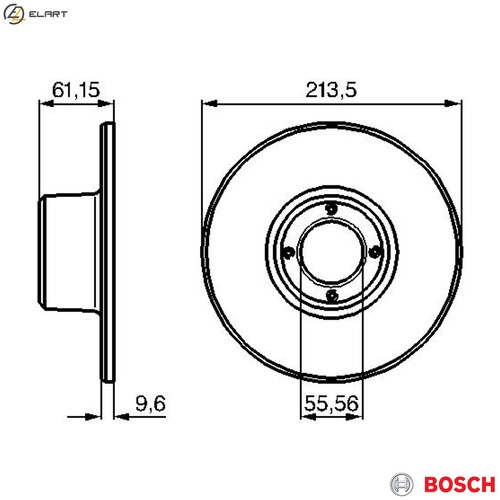 Brake disc 986 478 - 0,