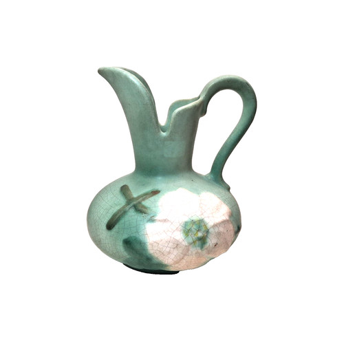 Vintage art pottery pitcher - art,