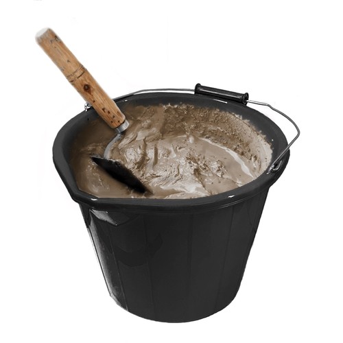 Plastic builders bucket - plastic, with