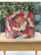 Oriental Japanese Cranes Red