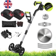 21v Cordless Garden Brushless Grass Trimmer Telescopic Lawn Edge Cutter Strimme