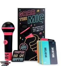 Grab The Mic Karaoke Game w/ Lyric Cards Family Party Board Game Excellent 100%