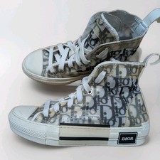Christian Dior B23 High Top Women's Trainers UK Size 4 EU 37 Black and White