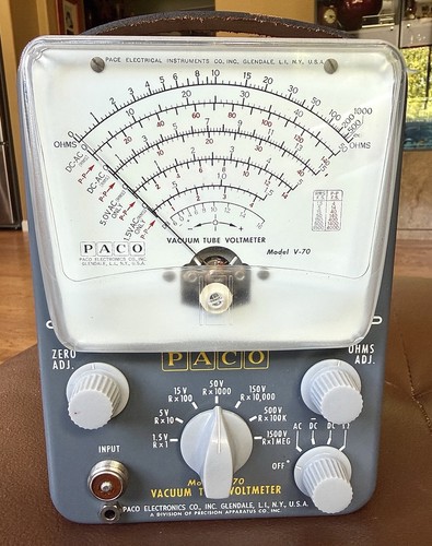 Vacuum tube voltmeter paco - vacuum,