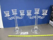 Marquis Waterford Crystal glass candle sticks holders pair candelabra