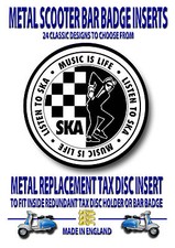 SCOOTER METAL BAR BADGE, METAL