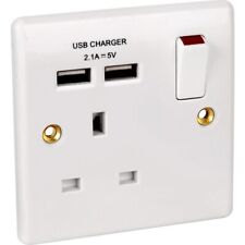 Single 1 Gang Wall Socket 13A