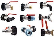 large IBC 4" (s100x6) spillage water tank outlet kits ,taps,full flow valve