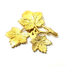 Vintage Gold Tone Leaf Dress
