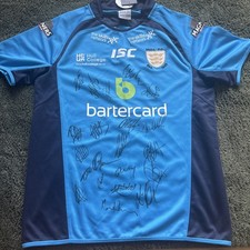 Hull FC signed 2014-15 Away Shirt Rugby League Blue 
