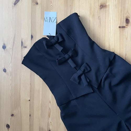 Zara black strapless jumpsuit - zara,
