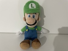 NEW SUPER MARIO BROS WII - 8 INCH LUIGI PLUSH SOFT TOY SANEI 2011 NINTENDO RARE