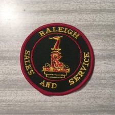 Vintage Original Raleigh Sales and Service Sew on Patch Collectors Bicycle Badge
