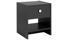 1 Drawer Black Bedside Table Cabinet Anthracite Argos Home Seville - Ex Display
