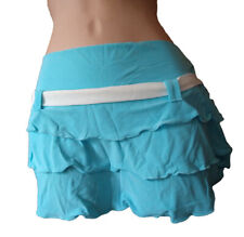 Blue Mini RaRa Skirt Layered Frilly Ruffle Size 10 to 12 Sexy Holiday Clubbing