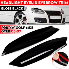 Pair Gloss Black Headlight